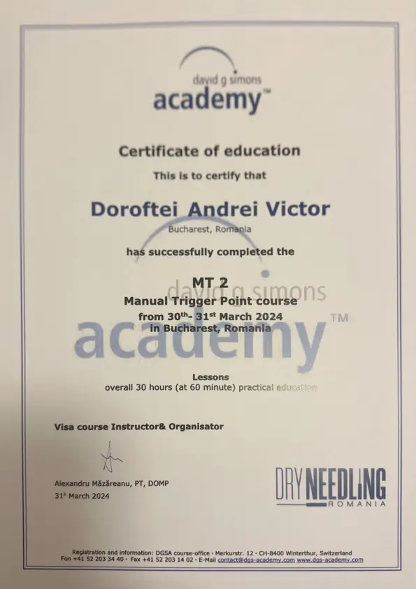Certificare Dry Needling Top 30