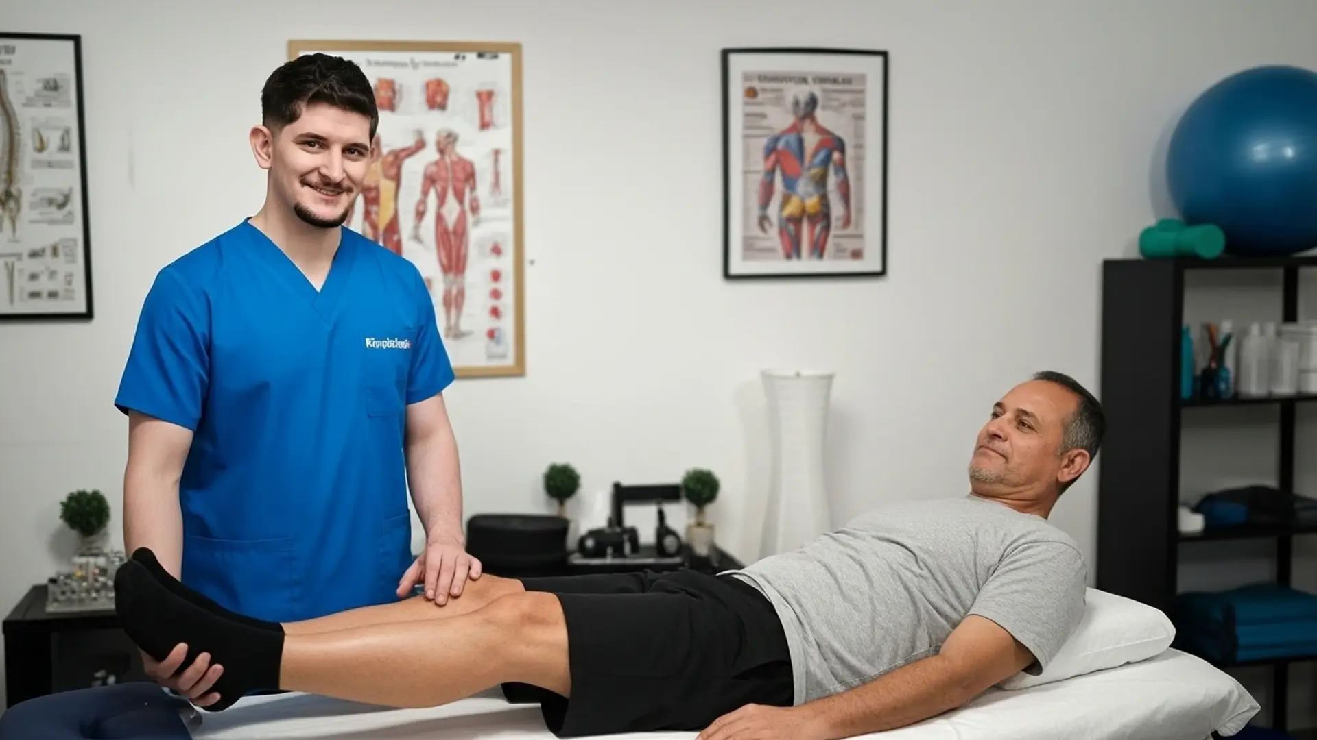 Sesiune de kinetoterapie în cabinet